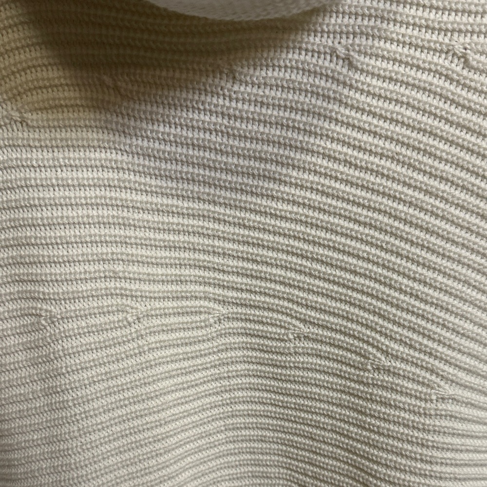 Asymmetrical Cream Cowl Neck Sweater - Picture 3 of 7